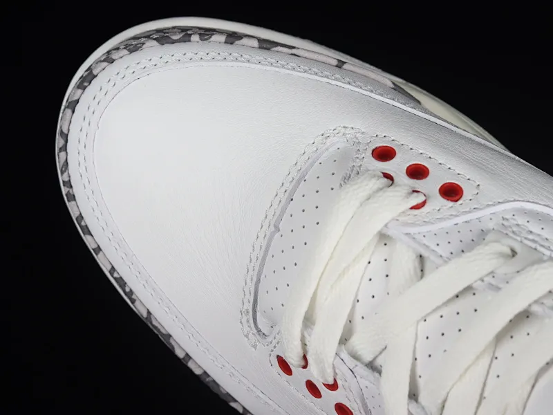 All categories Air Jordan Jordan series basketball shoes Air Jordan 3 OG version Air Jordan 3 "White Cement Reimagined" AJ3 Joe 3 new white cement top layer replica basketball shoes DN3707-100